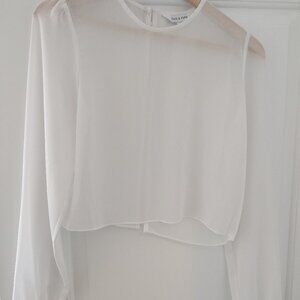 Park & Fifth Sheer White Blouse topper